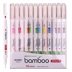 Набор двусторонних маркеров &quot;Bamboo Color Pen&quot;, 12 цветов Morris