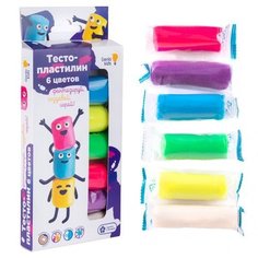 Набор для детской лепки «Тесто-пластилин», 6 цветов Genio Kids