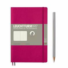 Записная книжка Leuchtturm Paperback В6+, в точку, фуксия, 123 страниц, мягкая обложка