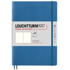 Записная книжка Leuchtturm А5, нелинованная, деним, 123 страницы, мягкая обложка