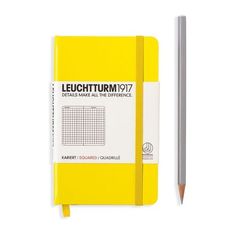 Блокнот в клетку лимонный Pocket Leuchtturm 1917