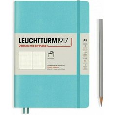 Записная книжка Leuchtturm Rising Colours, в точку, бирюзовая, 123 страницы, мягкая обложка, А5