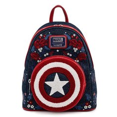 Рюкзак Loungefly Marvel Captain America 80th Anniversary Floral Sheild Mini Backpack