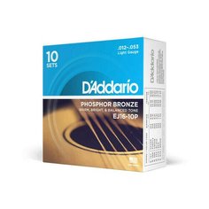 Струны для акустической гитары DAddario EJ16 -10P