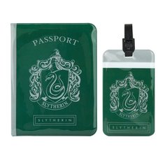 Дорожный набор Гарри Поттер Слизерин (обложка для паспорта, бирка для чемодана) Cinereplicas