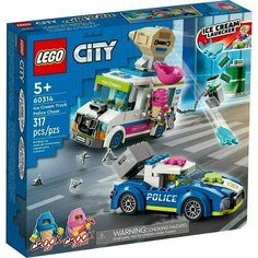 Конструктор LEGO City 60314 Погоня полиции за грузовиком с мороженым