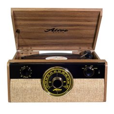 Виниловый проигрыватель Alive Audio Fusion Light Wood с Bluetooth и Fm-радио