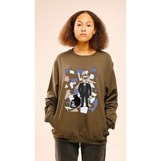 Свитшот классик Tengri People Булгаков, хаки, oversize s+ Made in РЕСПyБЛИКА*