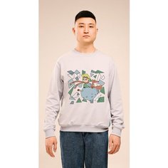 Свитшот классик Tengri People Маленький принц, светло-серый, oversize L+ Made in РЕСПyБЛИКА*