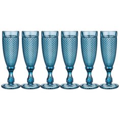 Набор бокалов для шампанского Lefard Гранат, серия Muza Color, 150 мл, 6 шт