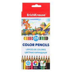 Цветные карандаши шестигранные ErichKrause, 24 цвета