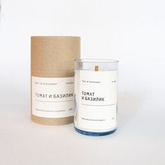 Свеча в бутылке из-под вина Томат и базилик Made in РЕСПyБЛИКА*