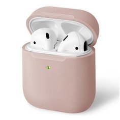 Чехол для Airpods Uniq &quot;Lino Liquid silicone&quot; розовый