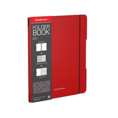 Тетрадь общая ученическая в съемной пластиковой обложке ErichKrause FolderBook Classic А5+, 48 листов в клетку, красная