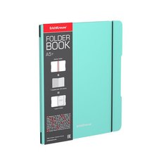 Тетрадь общая ученическая в съемной пластиковой обложке ErichKrause FolderBook Pastel Mint, А5+, 48 листов в клетку