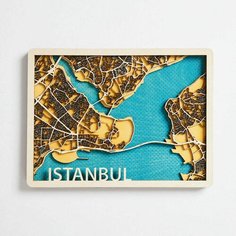 Деревянная карта Это Просто Постер &quot;Стамбул&quot;, 30 х 22,5 см