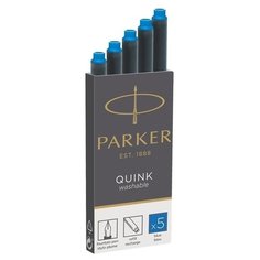 Картридж с чернилами для перьевой ручки Quink Long, 5 шт. Parker