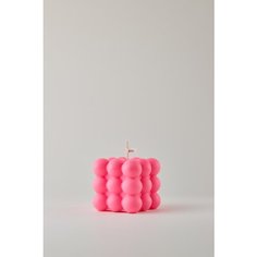Свеча в форме куба, 6 см, розовая Gori