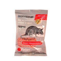 Родентицид Зоокумарин+, Rubit, от грызунов, зерно, 100 г