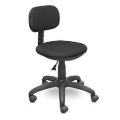 Кресла офисные кресло офисное ЭРГО без подлокотников, 395х420х720(940) мм, черное, ткань
