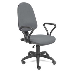 Кресла офисные кресло офисное ПРЕСТИЖ САМБА, серое, ткань, пластик, металл