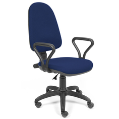 Кресла офисные кресло офисное ПРЕСТИЖ САМБА, синее, ткань, пластик, металл
