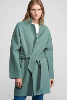 Пальто укороченное на запах с поясом VASSA&Co