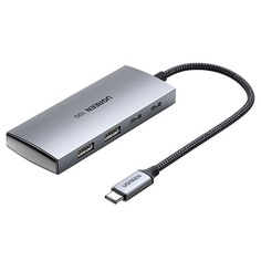 USB-разветвитель Ugreen Hub 4 In 1 USB Type-C, серебристый (30758)