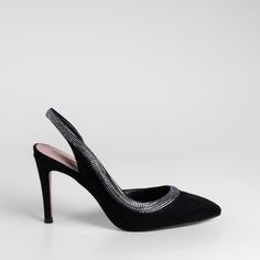 Черные туфли из искусственного велюра Calipso