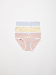 Набор из 3 трусов-слипов для девочек (принт, 116-122) Sela