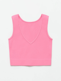 Кроп-топ в рубчик (розовый, M/L) Sela