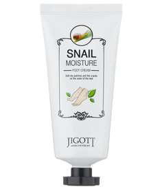 Увлажняющий крем для ног с улиточным муцином Jigott Snail Moisture Foot Cream