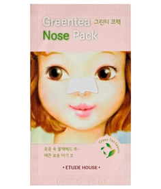 Очищающие полоски с экстрактом зеленого чая для носа Green Tea Nose Pack Etude House