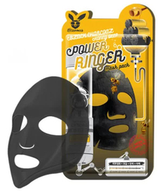Тканевая маска c древесным углем и медом Power Ringer Mask Pack Black Charcoal Honey Deep Elizavecca
