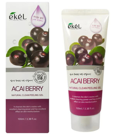 EKEL Пилинг-скатка с экстрактом ягод асаи Natural Clean peeling gel Acai Berry, 100мл
