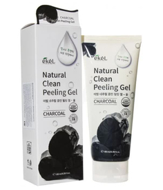 EKEL Пилинг-скатка с древесным углем Natural Clean peeling gel Charcoal, 180мл