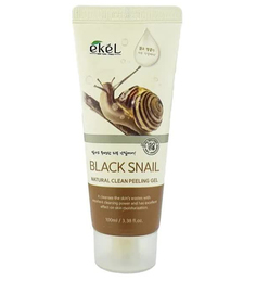 EKEL Пилинг-скатка с муцином черной улитки Natural Clean peeling gel Black Snail, 180мл