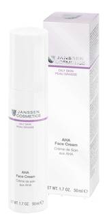 Лёгкий активный крем JANSSEN AHA Face Cream с фруктовыми кислотами 50 мл