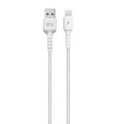 Кабель Exployd Flow USB - Lightning 2.4A 1m Nylon White EX-K-1268