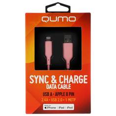 Кабель Qumo MFI С48 USB-A - Lightning 1m Pink 32989