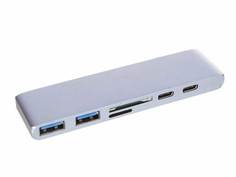 Адаптер Vbparts для APPLE MacBook Type-C - HDMI/2xUSB 3.0 + 2xType-C + SD/TF Grey 075355