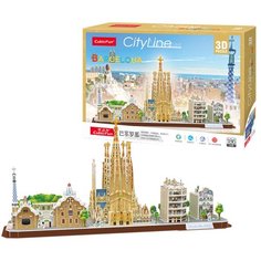 3D-пазл Барселона CityLine, 186 деталей Cubic Fun