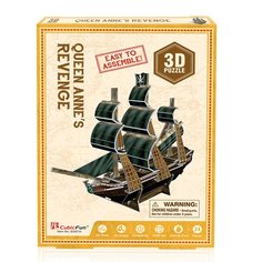3D-пазл CubicFun Корабль Месть королевы Анны, мини, 24 детали