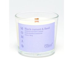 Свеча ароматическая Momacandle Black currant & Basil, 80 гр
