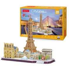 3D-пазл CubicFun Париж CityLine, 114 детали