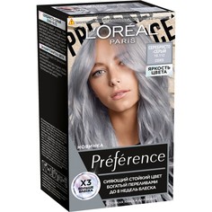 Краска для волос LOREAL PREFERENCE ЯРКОСТЬ ЦВЕТА тон 10.112 Серебристо-серый, Сохо L'Oreal
