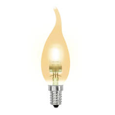 Лампочка Лампа галогенная Uniel E14 42W золотая HCL-42/CL/E14 flame gold 04121
