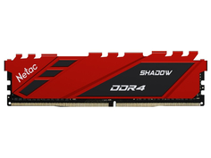 Модуль памяти Netac Shadow DDR4 DIMM 2666Mhz PC21300 CL19 - 16Gb Red NTSDD4P26SP-16R