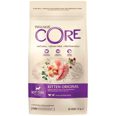 Корм сухой CORE из индейки с лососем для котят 1,75 кг Gemon