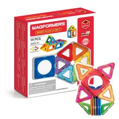 Магнитный конструктор Magformers 715013 Basic Plus set, 14 деталей